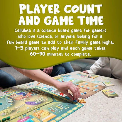 Cellulose: A Plant Cell Biology Game | Mensa Recommended Strategic &amp Entertaining Game to Learn Photosynthesis DNA &amp Biochemistry | Educational STEM Board Game for Families Students &amp Te