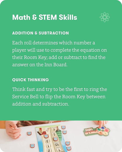 SimplyFun Math Room - Educational Game - Quick Thinking &amp Fun Games for Kids Ages 5 &amp Up - Fast Solving Addition &amp Subtraction Game - 2 to 4 Players