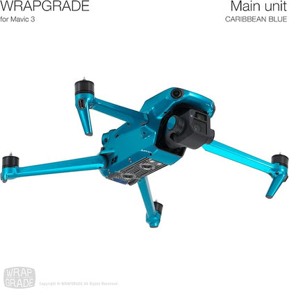 WRAPGRADE Full Skin Stickers for DJI Mavic 3 / Mavic 3 Classic (Caribbean Blue)