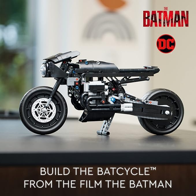 LEGO Technic The Batman – BATCYCLE Set 42155 Collectible Toy Motorcycle Scale Model Building Kit of The Iconic Super Hero Bike from 2022 Movie
