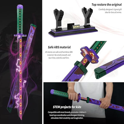 TOY PLAYER Demon Sword Toy Building Set Compatible with Lego with Scabbard and Stand Anime Sword Toy Building Set for Collecting and Gifting (789 Pcs)