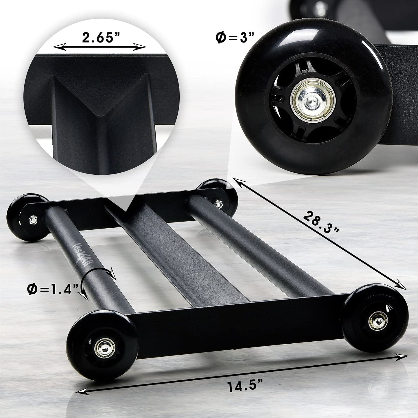 Yes4All Glute Ham Glider, Exercise Wheels for Home Gym Fitness, Glute Hamstring, Booty Building