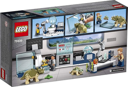 LEGO Jurassic World Dr. Wu's Lab: Baby Dinosaurs Breakout 75939 Fun Dinosaur Toy Building Kit Featuring Owen Grady Plus Baby Triceratops and Ankylosaurus Toy Dinosaur Figures (164 Pieces)