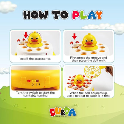 DU&ampDA Pop Up Duck Catch Game Toys for Age 3+ Kids Musical Bouncing Interactive Game for Kids Boys &amp Girls Toys Gift Set