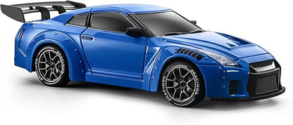 ACAMMZAR RC Drift Car Pro Upgraded with Gyro 1:24 Full Proportional Remote Control Car 25KM/H 4WD High Speed RC Cars with Lights Extra Racing Tires Vehicle for Adults Kids Boys Girls Blue