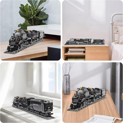 Steam Model Train Building Blocks Build The Train Building Bricks Set Large Locomotives Display Toy with Train TracksTop Present for Train Lovers (1608 Pcs)