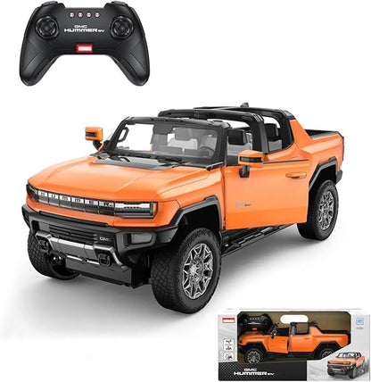 1/16 RC Raing Car for Hummer EV Remote Control Alloy Car with Crab Walking Model 4.8V 600mAh Vehicle Adult Collectible (1/16 Orange)