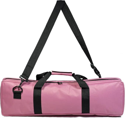 WE Games Tournament Chess Set with Deluxe Pink Canvas Bag Triple Weighted Chess Pieces with 4.0 inch King Vinyl Roll-Up Chess Board 20 inches Travel Chess Set for Adults