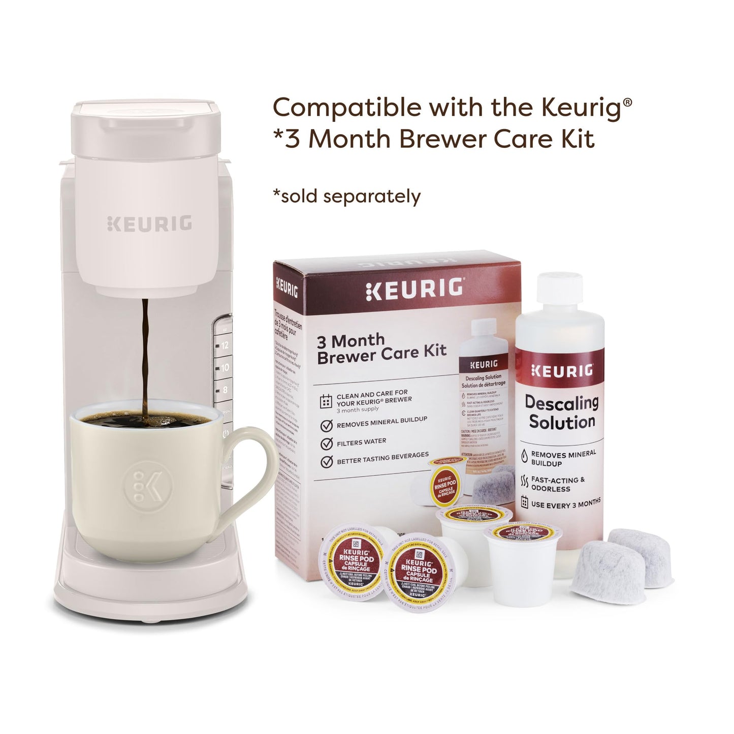 Keurig K-Express Single Serve K-Cup Pod Coffee Maker, 3 Brew Sizes, Strong Button Feature, 42oz Removable Reservoir, Black