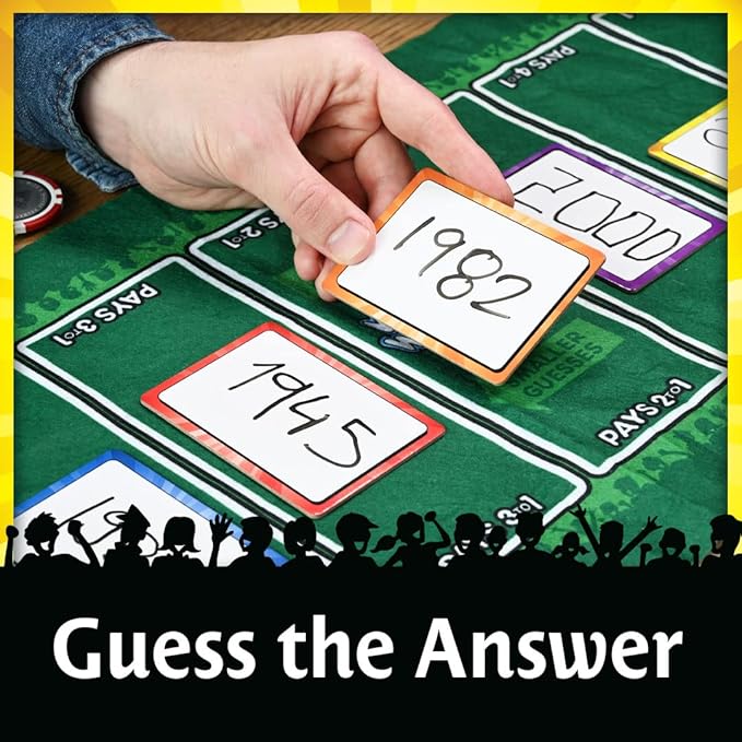 Wits &amp Wagers Deluxe Board Game by North Star Games - Award Winning Trivia Game - 4+ Players - Ultimate Party Game for Family Teens and Adults.