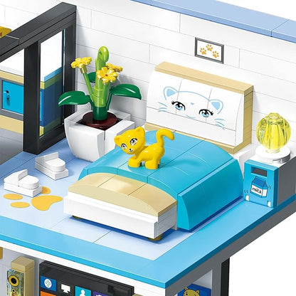 Friends House Building Block Set Pets Collection Small Brick Model Set Creative Mini Toy Building Sets Children’s Day Birthday for Teens Kids Boys Girls 8+ 1235 PCS