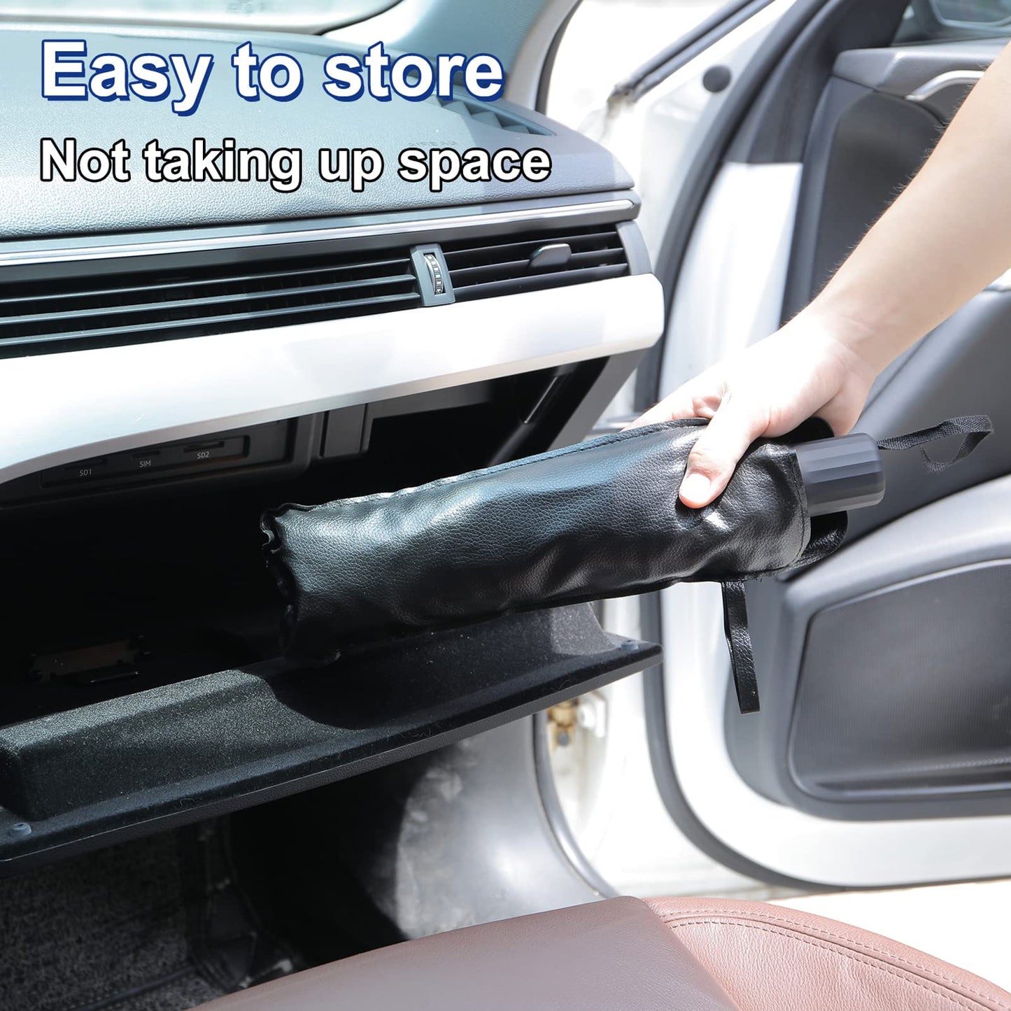Foldable Car Windshield Umbrellas, Sun Shade Umbrella for Front Windows, Suitable for Windshields of Various Car Models (Large)