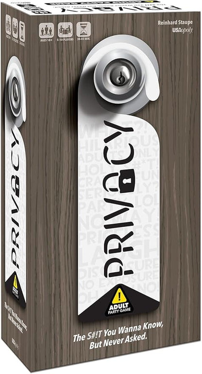 Privacy - Adult Party Game | 18+ Board Game | Fun Drinking Game to play with Friends | Reveal your friends secrets with the hilarious Privacy Card Game | Anonymously Answer NSFW Questions