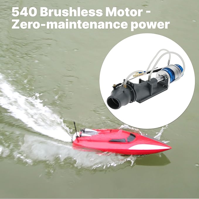 RC Boat Jet Pump Water Thruster Jet Pump 26mm Propeller Portable Power Motor Spray Water Thruster for RC Boat DIY Replaces Blue