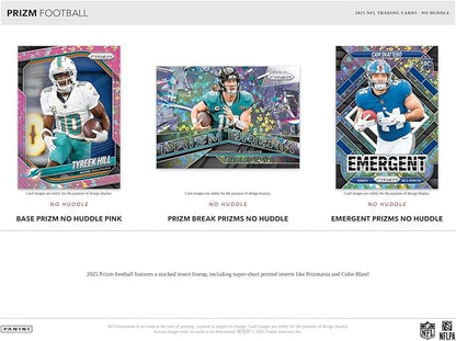 2025 Panini Prizm Football No Huddle Trading Card Box (2 No Huddle Prizm Autographs Per Box)