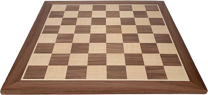 WE Games Classic Walnut Wooden Chess Board Only 11.875 inches Large Chess Board for Adults Wood Veneer Chessboard 1.25 inch Squares