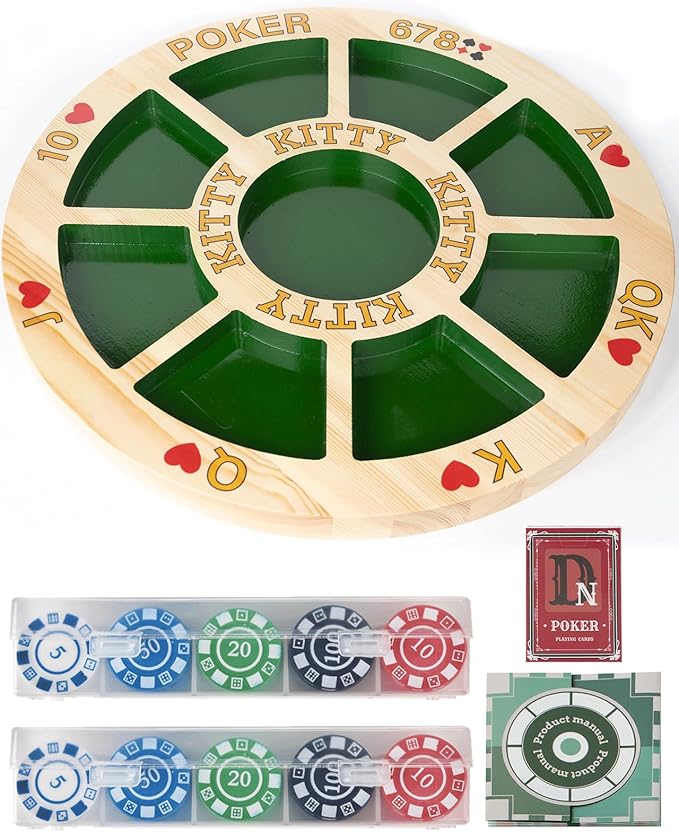 Giant Michigan Rummy Deluxe Board Game Set : Wooden Game Board + 2 Boxes of Playing Chips (200 Pieces) + 1 Deck of Poker + 1 Game Manual. The Perfect Blend of Rummy and Poker Perfect for Family Game