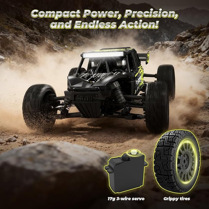 HAIBOXING 1:18 Desert Off-Road RC Truck 18856 RTR Fast 36km/h 4WD Electric Car Splash-Proof Hobby Grade for Kids Beginners and Adults Dual Batteries for Extended Outdoor Fun - Remote Control Toy