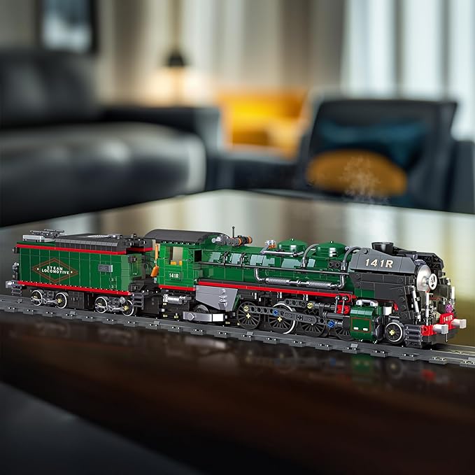 NUTCRACKER 141R Vintage Steam Train Building Blocks Set Classic Train Model Building Kit Construction Brick Education Learning Toys Birthday Gift for Adult Boys Teenagers 14+ (1782 Pieces)