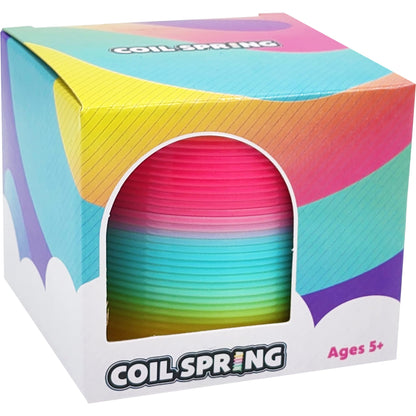 The Dreidel Company Plastic Multicolor Coil Spring, Goody Bag Fillers, Party Favor for Kids, 3" Inches (80mm) (Single)