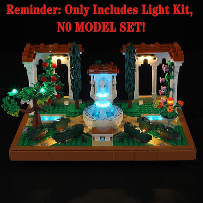 LED Light Set Compatible with Lego 10359 Fountain Garden Icons Building Blocks Model - Model Set NOT Included