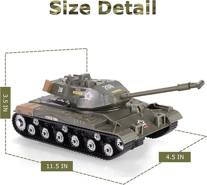 ele ELEOPTION Remote Control RC Tank with Rotating Turret and Sound Tank Toy Gift for Kids Boys Girls 3 4 5 6 7 8 Years Army Tanks Military Toys