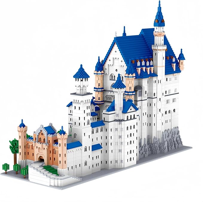 Huge Swan Stone Castle Micro Mini Blocks – 10000pcs Challenging Building Set High-Difficulty 3D Puzzle Ultimate Achievement Cool Decorative Piece Perfect Time-Killer