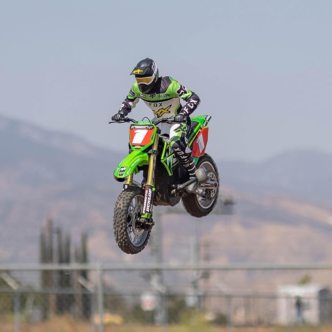 Losi RC Motorcycle Promoto-MX 1/4 Motorcycle Ready-to-Run Combo Includes Battery and Charger Pro Circuit LOS06002 Green