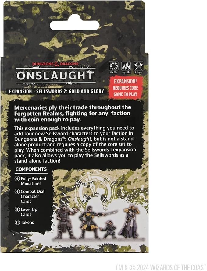 Dungeons &amp Dragons Onslaught: Expansion - Sellswords 2 - Gold and Glory