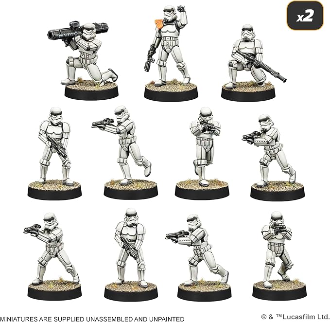 Atomic Mass Games Star Wars: Legion Galactic Empire Starter Set - Tabletop Miniatures Game Strategy Game for Kids and Adults Ages 14+ 2 Players 3 Hour Playtime Made