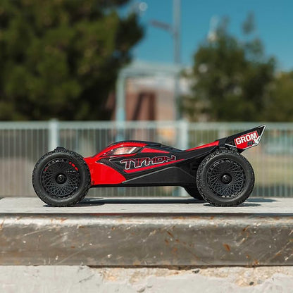ARRMA RC Car Typhon GROM 4X4 223S BLX BRUSHLESS Small Scale Buggy RTR with DSC Battery &amp Charger Included RED ARA2306ST1