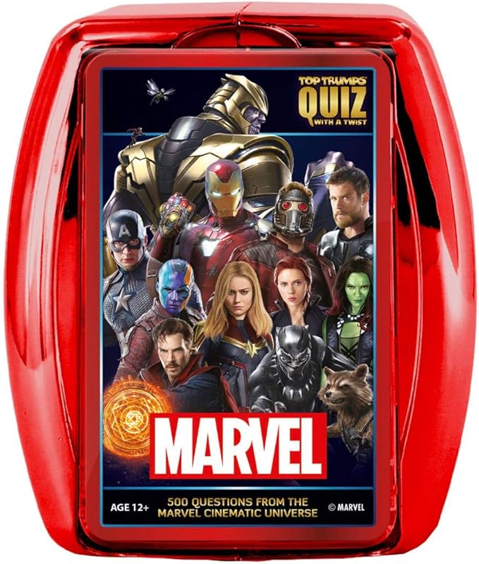 Top Trumps Marvel Cinematic Universe Quiz Game 500 Questions to Test Your Knowledge on Guardians of the Galaxy Avengers S.H.I.E.L.D Wakanda and More Gift and Toy for Boys and Girls Aged 8 Plus