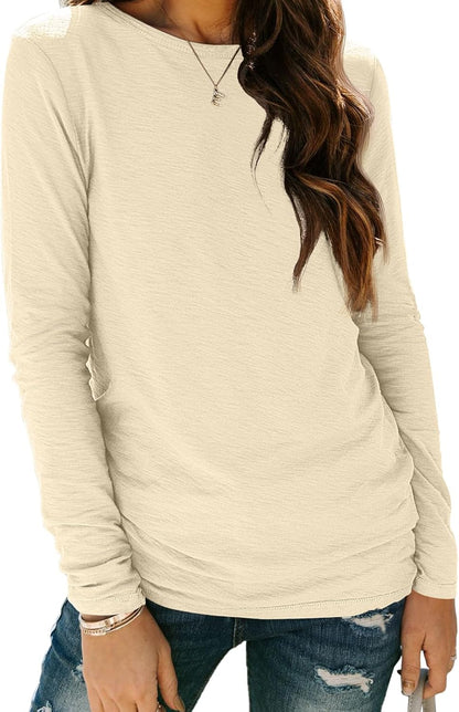 AUTOMET Long Sleeve Shirts for Women Business Casual Tops Fall Fashion Clothes Workout Plus Size Teacher Winter Outfits 2025