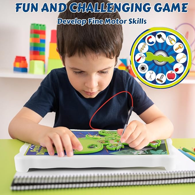 Dinosaur Operate Board Game for Kids Ages 3-8–Fine Motor Skill Toy with Vibration–Educational Hands-On Activity for Boys and Girls–Interactive Family Game for 1 or More Players–Gift for Christmas