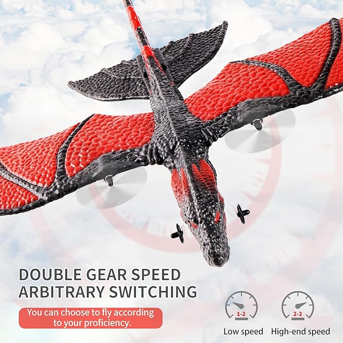 GoolRC Remote Control Plane RC Airplanes 2.4Ghz Remote Control Airplane with Gyro Stabilizer EPP Foam Glider Toy for Beginners Adults 2 Batteries