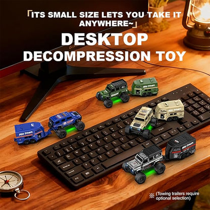 1:64 Scale Mini RC Crawler with Gyro Full Proportional RTR 2.4Ghz Remote Control Truck with RGB Lights (E89-Green)