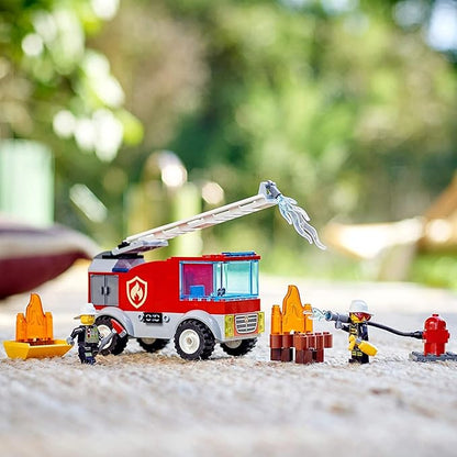 LEGO City Fire Ladder Truck 60280 Building Kit Fun Firefighter Toy Building Set for Kids New 2021 (88 Pieces)