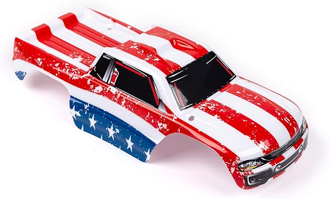 SummitLink Custom Body Compatible for 1/10 Scale RC Car or Truck (Truck not Included) (Flag Strip)