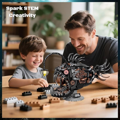 Mechanical Angler Fish Building Block Set - STEM Toys for Boys &amp Girls 8-14+ Deep Sea Ocean Creature Kit Home/Office Decor with Light Great Gift for Kids &amp Adults(1038+Pieces)