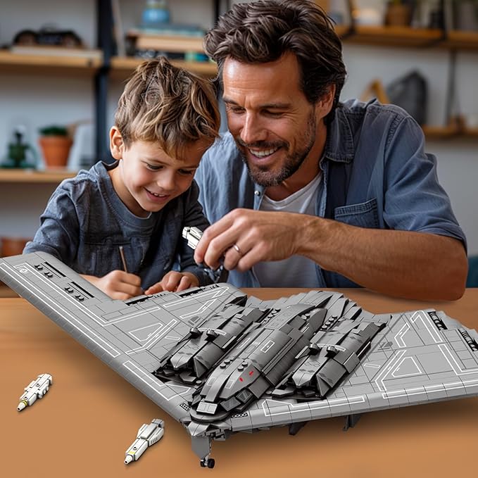 JMBricklayer Fighter Jet Building Set 60013 B2 Military Bomber Plane for Adults Aviation Airplane Model Collection or Home Decor Gifts for Adult Men and Military Fans