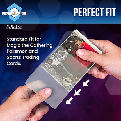 Penny Sleeves for Trading Cards - 3000 Count - 2-5/8 x 3-5/8 (67mm x 92mm) - Clear Trading Card Sleeves for Baseball Football Basketball Soccer Pokemon and MTG Collection