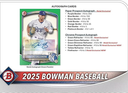 2025 Bowman Baseball Trading Card Blaster Box