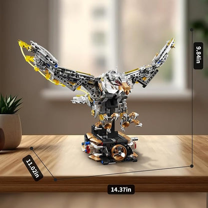 Ideas Mechanical Eagle Building Set with Light Compatible with Lego Animal Rotatable Eagle Building Blocks Toy for Adults STEM Gift for Girls Boys Teens Age 12+ (1168 PCS)