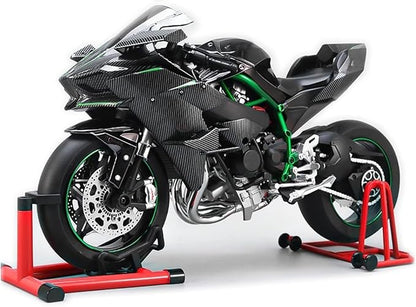 HTLNUZD 1/6 Scale H2R Alloy Diecast Motorcycle with Sound &amp Light Features High Gloss Spray Finish Rubber Tires Premium Collectible Gift