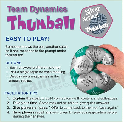 Trainers Warehouse 6 Thumball Collection 32 Prompts for Conversation Team Building Relationship and Training