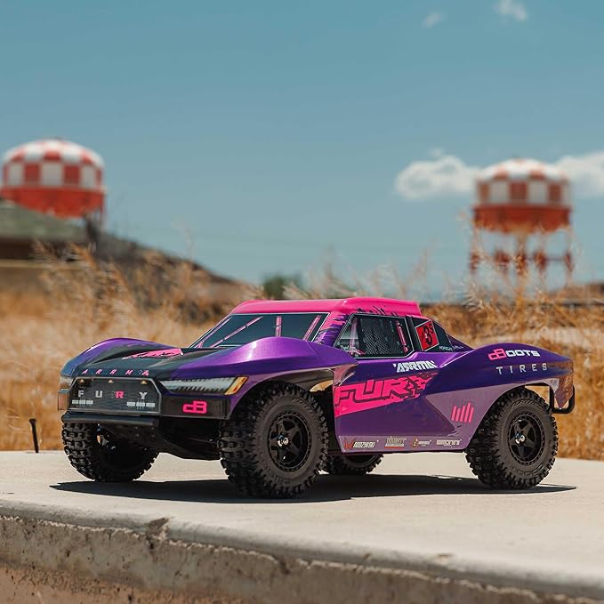 ARRMA RC Truck 1/10 FURY 2wd 223S BLX Brushless Short Course Truck RTR (Battery and Charger Not Included) with DSC Purple ARA3521T3