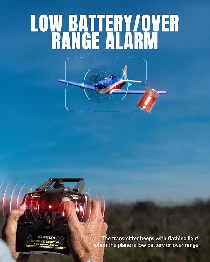 VOLANTEXRC RC Plane 4 Channel Remote Control Airplane P51d Mustang with Gyros Aileron Aerobatics 3 Modes to Fly for Adults &amp Beginners (Multi Color)