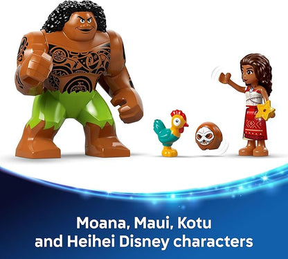 LEGO Disney Moana 2 Kakamora Barge Kids Toy - Pretend Play Building Set for Boys and Girls Ages 7+ - 9 Characters Including Moana Maui Kotu and HeiHei - Gift Idea for Birthdays - 43258