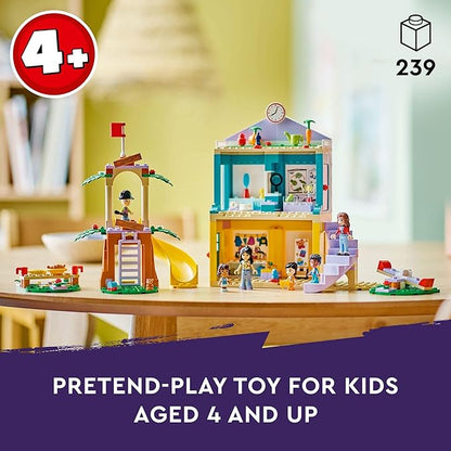 LEGO Friends Heartlake City Preschool Classroom Toy for Kids Creative Pretend Play for Girls and Boys Ages 4 Years Old and Up Comes with 2 Mini Dolls and 4 Micro Dolls 42636