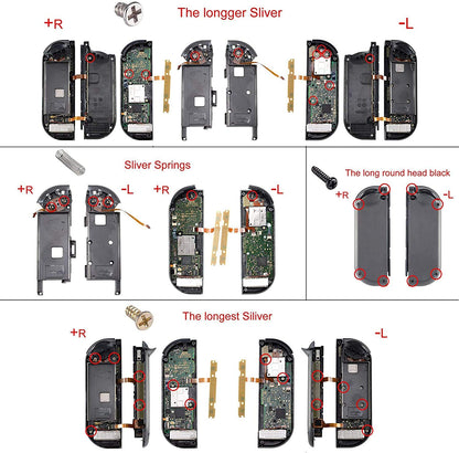 eXtremeRate DIY Replacement Shell Buttons for Nintendo Switch, Back Plate for Switch Console, Housing with Colorful Buttons for Joycon Handheld Controller - Clear Atomic Purple [No Electronics Parts]
